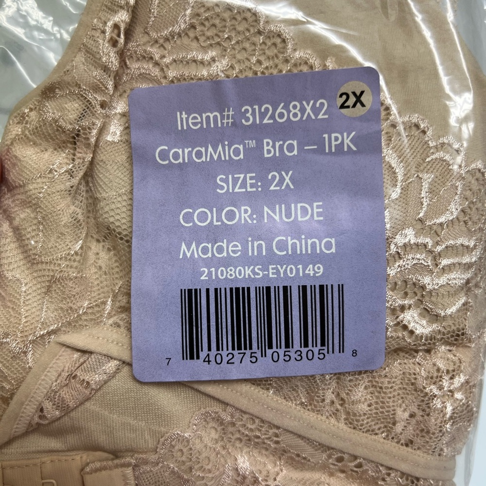 Lace Bras - One Cream, One White 2X